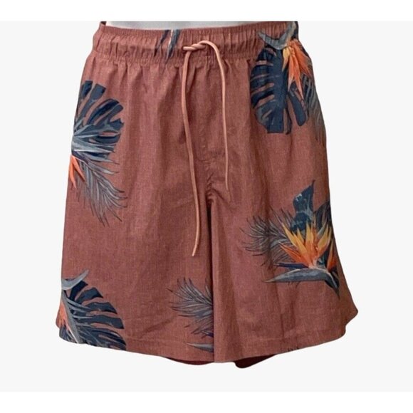 Mens Tropical Swim Shorts Size L/G 36 - 38 Mesh Lining Pockets - Picture 1 of 12